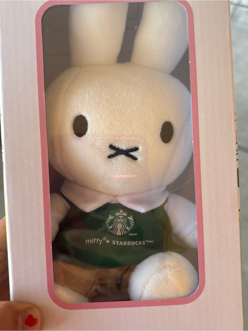 Starbucks x Miffy Boxed Plush Packaging in Pink and Black